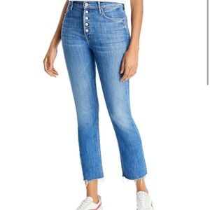 MOTHER denim Pixie Dazzler Ankle Fray in Beginner’s Luck